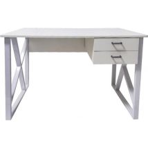 VDD Desk table d'ordinateur - métal bois - blanc