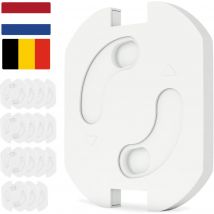 Protection des prises - 15 pièces - Protection des bébés et des enfants - Convient aux prises hollandaises - Blanc
