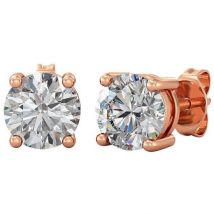 Boucles d'oreille - Yolora - Avec cristaux Kalpa Camaka - Couleur rose - Plaqué or rose 18K