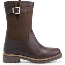 Travelin' Gyland Bottes en cuir pour dames - Bottes doublées de laine - Cuir marron foncé
