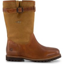 Travelin' Finland Ladies - Bottes d'extérieur en cuir doublées de laine - Bottes étanches - Cuir brun cognac