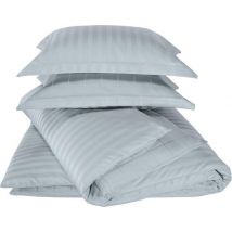De Witte Lietaer Housse de couette Coton Satin Zygo - Single - 140 x 220 cm - Blue