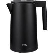 Bouilloire 1,7 litres - MOA - Moderne - acier inoxydable - sans BPA - électrique - fonction maintien au chaud - Noir