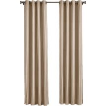 Larson - Rideau occultant uni de luxe - avec anneaux - 1,5m x 2,5m - Taupe clair