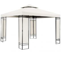 Casaria Paviljoen Lorca 3x3m - UV-bescherming 50+/ Metaal - Crème