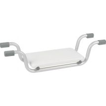 Chaise de bain - Vivamore - Max. 150 KG 74 x 23 x 18 CM - Tabouret de bain - Pieds antidérapants - Structure solide - Blanc