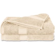 Twentse Damask Luxury Cotton Terry Towels - Serviette de bain - 2 pièces - 60x110 cm - Naturel
