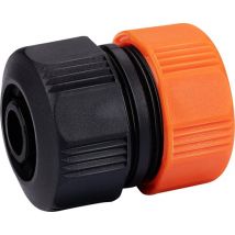 BLACK+DECKER Connecteur de tuyau d'arrosage 3/4 - 19 ⌀ CM - Coupleur de tuyau d'arrosage - Noir/Orange