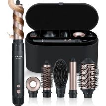 Soosia 6-in-1 Airstyler - Sèche-cheveux et fer à friser - Sèche-cheveux - Multistyler - Brosse à cheveux et brosse à boucler - Enveloppe pour cheveux