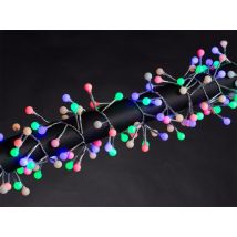 Auva LED, guirlande lumineuse, 3 m, 176 boules LED, multicolore, câble transparent, pour l'intérieur et l'extérieur, 24 V