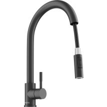 Robinet de cuisine avec bec extractible Nevana - Noir - inox