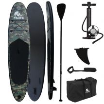 Paddle gonflable - Pacific - Edition spéciale - Stand up paddle - 305 cm - Jusqu'à 100 kg - Camouflage