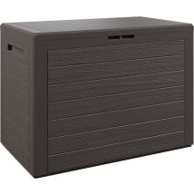 Casaria Boîte de rangement pour coussins de jardin - 190L Plastique Résistant aux UV - Marron