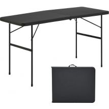 Table pliante - Goliving - Table de camping - Table pliante d'extérieur - Résiste aux intempéries - 122 x 60 x 74 cm - Noir