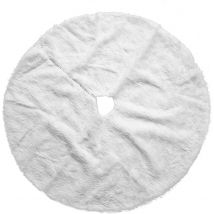 THE TWIDDLERS Jupe de sapin de Noël ronde en peluche blanche - Accessoire de Noël effet neige - Décoration de fête parfaite pour votre sapin de Noël - 90 cm de diamètre - Convient à tous les sapins.