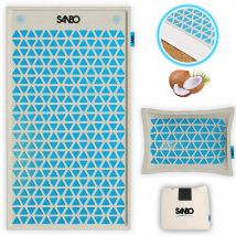 Tapis d'acupression Sanbo Pro avec coussin - 78x42 cm - 100% fibre de coco