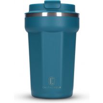 Castagnola Thermos Cup - Coffee Mug To Go - Travel Mug for Coffee and Tea - Tea Mug - 380 ML - Stainless Steel - Blue - Octagon