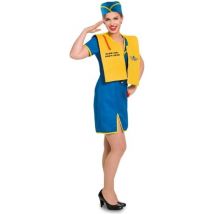 Costume d'hôtesse de l'air - Carnaval - Costume de fête - Costume de carnaval - Costume d'hôtesse de l'air - Taille S/M 36-38