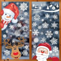 Giftmas Window Stickers - 262 Pieces - Noël - Décorations de fenêtre de Noël - Stickers de Noël - Décorations de Noël