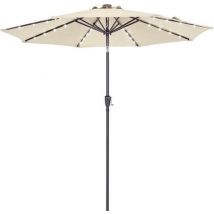 Kingsleeve Parasol - éclairage LED 300 cm Solar - Beige