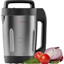 KitchenBrothers Machine à soupe - Blender - jusqu'à 800W - 1.6L - inox/noir