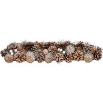 décoration de Noël - House of seasons - Arrangement de Noël avec Porte-lampions - L54 x L17 x H10 cm - Pêche