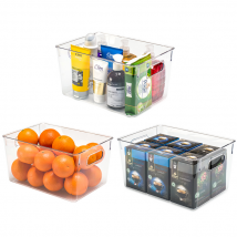 Stosh Organiser Trays - Transparent - 30 x 20 x 15 cm - 8.5L - Empilable - Plastique