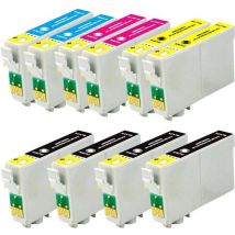 T044 | 10 Pack | Marque maison | Cartouches pour Epson | Clé USB 128 GB gratuite