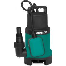 VONROC Pompe submersible - Pompe à eau sale - Pompe à eau - 750W - 14000 l/h - Pour eau sale et propre - Avec flotteur