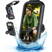 Support de téléphone pour vélo - iSetchi - Étanche - Anti-choc - Noir