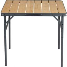 Table de camping Campe Active pliable - Table pliante - Table pliante - Table pliante - Hauteur réglable - 75 x 55 x 31 - 71 cm - Bambou et aluminium
