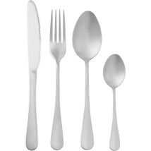 Dymund® Set de couverts - 6 Person Cutlery - (24 pcs) - Shiny Cutlery Sets - Incl. Cutlery tray - Stainless steel - Silver