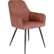 House Nordic Harbo Dining Chair Vegan Leather Brown - Set of 2