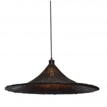 Good&Mojo Lampe suspendue Borabora - Ø70cm - Rotin - Noir