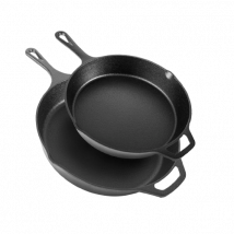 Pre-Seasoned Cast Iron Skillet Set Frying Pans