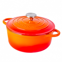 Cast Iron Dutch Oven with Lid - 22cm(2.9L) Orange