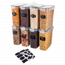 Cereal Storage Containers for Pantries Airtight BPA-Free 4L - Set Of 8