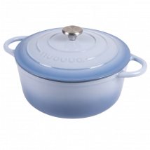 Cast Iron Dutch Oven Casserole pot with Lid - 28cm (6L) - Costal Blue