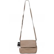 Abro Damen Handtasche klein Leder, Beige, Gr.