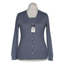 Allude Damen Strickjacke, Blau, Gr. XL