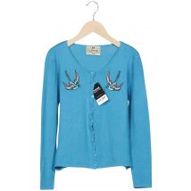 Collectif London Damen Strickjacke, Hellblau, Gr. XS