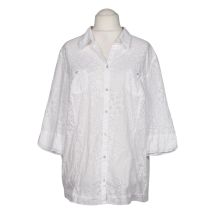 Lebek Damen Bluse, Weiß, Gr. XL