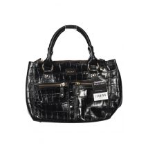 Modalu Damen Handtasche gross Leder, Schwarz, Gr.