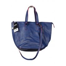 Stefanel Damen Handtasche gross, Marineblau, Gr.