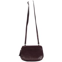 Volker Lang Damen Handtasche klein Leder, Bordeaux, Gr.