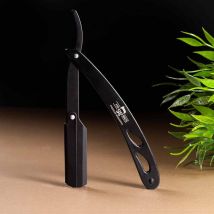 Mo Bros Silver Straight Cut Throat Razor With Disposable Blades