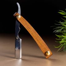 Mo Bros Wooden Straight Cut Throat Razor with Disposable Blades