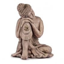 Decorative Garden Figure Ibergarden Grey Polyresin 34,5 x 54,5 x 31 cm Buddha