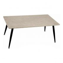 Centre Table Gift Decor White Black 60 x 110 x 45 cm Stone