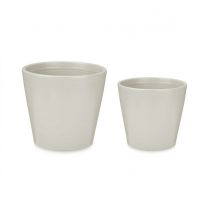 Set of pots Ibergarden LINCE-22-28-G Grey Clay Ø 22 cm Ø 28 cm 2 Pieces